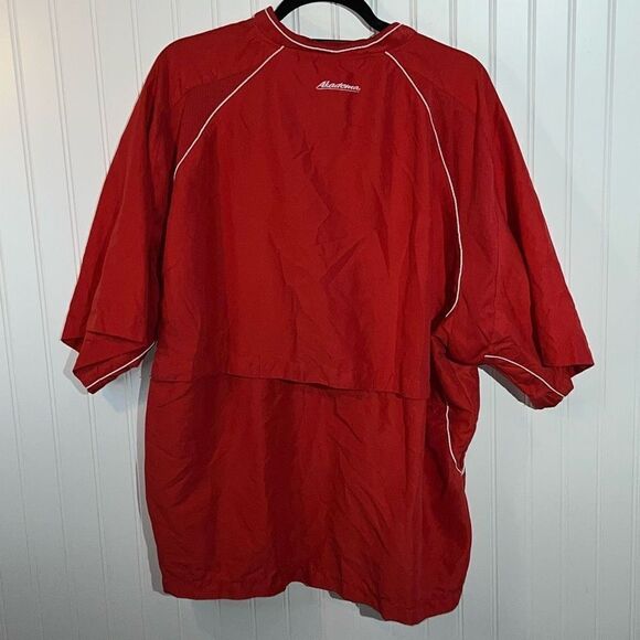Akadema Play At The Plate Top Mens X-Large Red White Baseball Shirt Short Sleeve - Picture 9 of 13